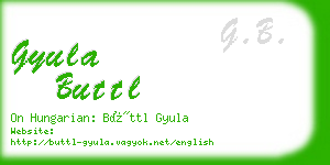 gyula buttl business card